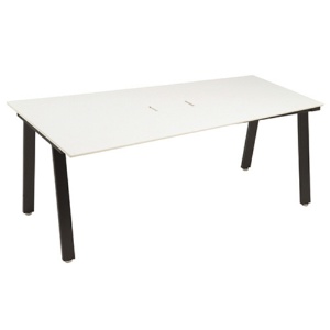 エランサ　ミーティングテーブル　幅１８００×奥行１１００（８００）×高さ７２０ｍｍ　ホワイト（お客様組立）　ＬＢＤ－１８１１Ｖ－ＷＨ　１台1