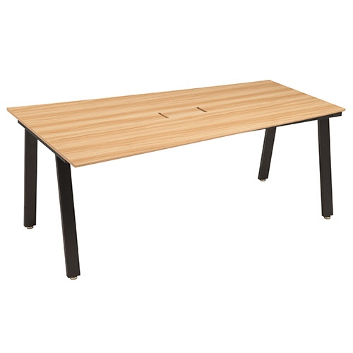 エランサ　ミーティングテーブル　幅１８００×奥行１１００（８００）×高さ７２０ｍｍ　ナチュラル（お客様組立）　ＬＢＤ－１８１１Ｖ－ＮＡ　１台1