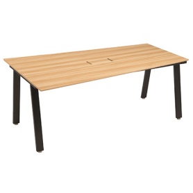 エランサ　ミーティングテーブル　幅１８００×奥行１１００（８００）×高さ７２０ｍｍ　ナチュラル（お客様組立）　ＬＢＤ－１８１１Ｖ－ＮＡ　１台