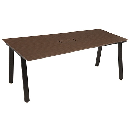 エランサ　ミーティングテーブル　幅１８００×奥行１１００（８００）×高さ７２０ｍｍ　ダークブラウン（お客様組立）　ＬＢＤ－１８１１Ｖ－ＤＢ　１台1