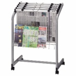 ライオン事務器　新聞架（新聞挟別売）　幅６３５×奥行４１０×高さ８５０ｍｍ（組立設置込）　Ｎｏ.２６Ｎ　１台