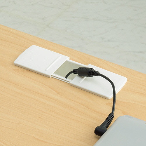 エランサ　オフィスデスク　平デスク　幅１０００ｍｍ　ナチュラル／ホワイト　（組立設置込）　ＴＫＤＳ－Ｎ１０７Ｆ－ＭＷ　１台3