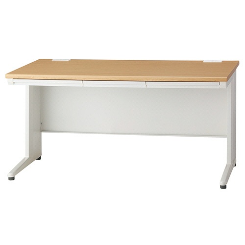 エランサ　オフィスデスク　平デスク　幅１４００ｍｍ　ナチュラル／ホワイト　（組立設置込）　ＴＫＤＳ－Ｎ１４７Ｆ－ＭＷ　１台1