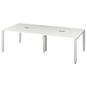 エランサ　ジョイントテーブル　幅２４００×奥行１２００ｍｍ　ホワイト（組立設置込）　ＬＢＪ－２４１２Ｗ　１台1