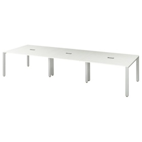 エランサ　ジョイントテーブル　幅３６００×奥行１２００ｍｍ　ホワイト（組立設置込）　ＬＢＪ－３６１２Ｗ　１台