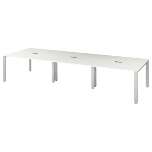 エランサ　ジョイントテーブル　幅３６００×奥行１２００ｍｍ　ホワイト（組立設置込）　ＬＢＪ－３６１２Ｗ　１台1