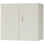 ライオン事務器　ＬＥＯオフィスユニット　両開き　上置き　Ｗ８００×Ｄ４５０ｍｍ　ホワイト（組立設置込）　ＬＥＷ８０