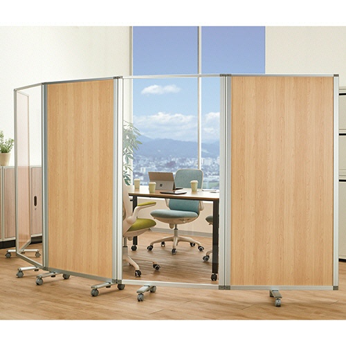 エランサ　パネルスクリーン　連結型　幅９００×高さ１８００ｍｍ　アクリル　透明　（組立設置込）　ＣＰＳ－１８０９Ｒ－ＡＣ　１台9