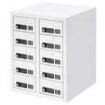 サンワサプライ　個別管理用スマートフォン保管庫　１０台収納　ホワイト　ＣＡＩ－ＣＡＢＳＰ５１　１台