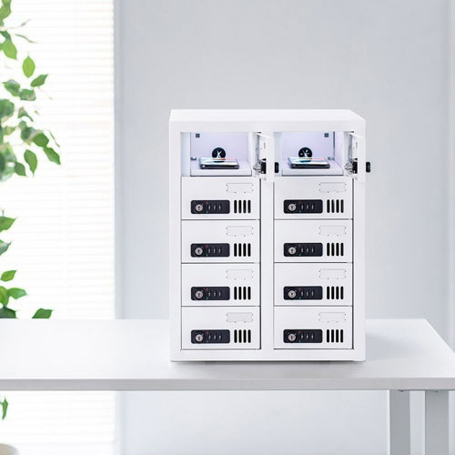 サンワサプライ　個別管理用スマートフォン保管庫　１０台収納　ホワイト　ＣＡＩ－ＣＡＢＳＰ５１　１台10