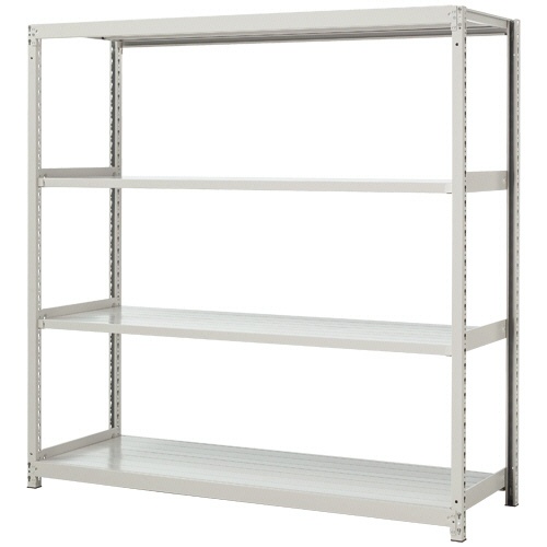 双福鋼器　軽中量ＢＬラック　幅１８００×奥行４５０×高さ１８００ｍｍ　４段　耐荷重２００ｋｇ／段　単体　ホワイトグレー　ＴＳ６６４５－４Ｔ　１台1