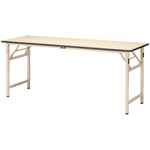 山金工業　ワークテーブル　折りたたみタイプ　固定式　幅１８００×奥行６００×高さ７４０ｍｍ　アイボリー　ＳＴＰ－１８６０－ＩＩ　１台1