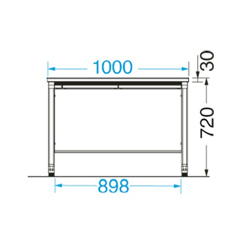 エランサ　オフィスデスク　平机　幅１０００×奥行６００×高さ７２０ｍｍ　本体：ブラック　天板：アッシュブラウン　（お客様組立）　ＤＬ－Ｍ１０６Ｆ－ＢＭ　１台2