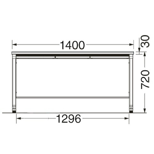 エランサ　オフィスデスク　平机　幅１４００×奥行６００×高さ７２０ｍｍ　本体：ブラック　天板：アッシュブラウン　（組立設置込）　ＤＬ－Ｍ１４６Ｆ－ＢＭ　１台2