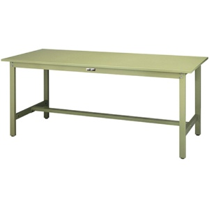 山金工業　ワークテーブル３００　固定式　スチール　１５００×６００×７４０ｍｍ　グリーン／グリーン　ＳＷＳ－１５６０－ＧＧ　１台1