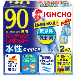 大日本除蟲菊　ＫＩＮＣＨＯ　水性キンチョウリキッド　９０日　無臭性　取替え液　１箱（２本）1