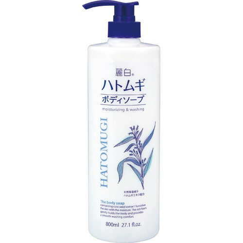 熊野油脂　麗白　ハトムギボディソープ　本体　８００ｍｌ　１本1