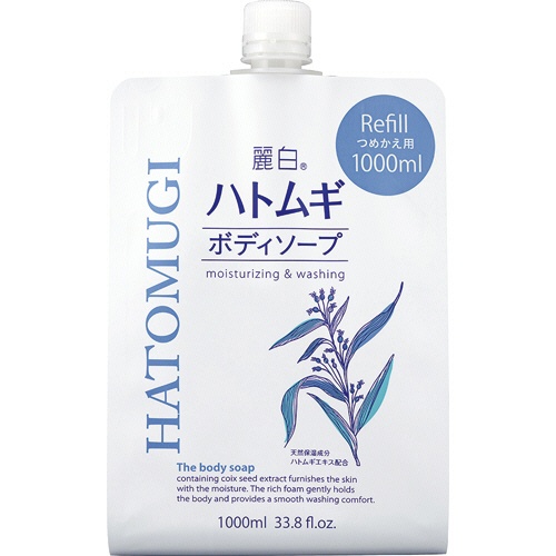 熊野油脂　麗白　ハトムギボディソープ　詰替用　大容量サイズ　１０００ｍｌ　１パック1