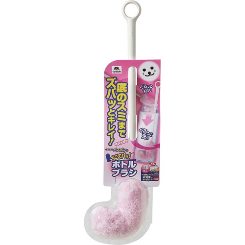 山崎産業　キッチンバスボンくん　そこズバボトルブラシ　ピンク　１本1