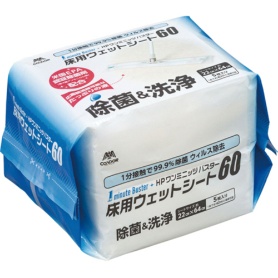 山崎産業　ＨＰワンミニッツバスター　床用ウェットシート６０　（個包装）　ＭＯ７３９－０６０Ｘ－ＭＢ　１パック（５枚）