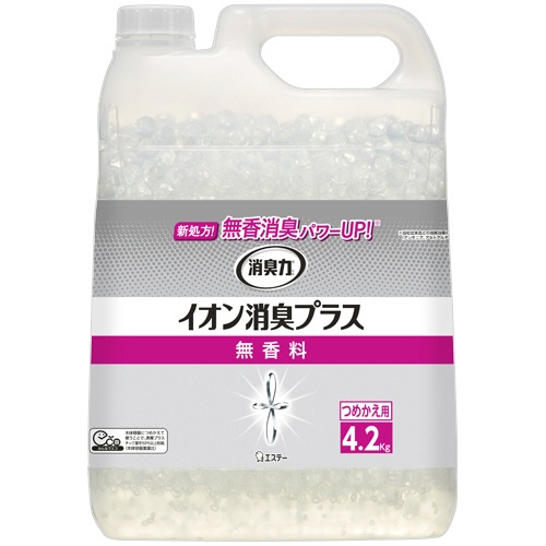 エステー　消臭力　クリアビーズ　イオン消臭プラス　無香料　業務用つめかえ　４．２ｋｇ　１個1
