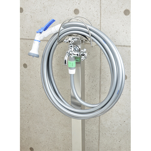 ガオナ　カクダイ　ホースハンガー　ホースラック　ステンレス　水栓柱用 GA-QD043 ホースハンガー 水栓柱用 (ホースかけ 収納 ステンレス