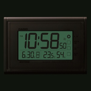 カシオ　生活環境お知らせ電波掛時計　パールホワイト　ＩＤＬ－１５０ＮＪ－７ＪＦ　１台2