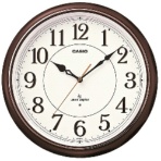 カシオ　夜見えライト付電波掛時計　濃茶　ＩＱ－１０５１ＮＪ－５ＪＦ　１台