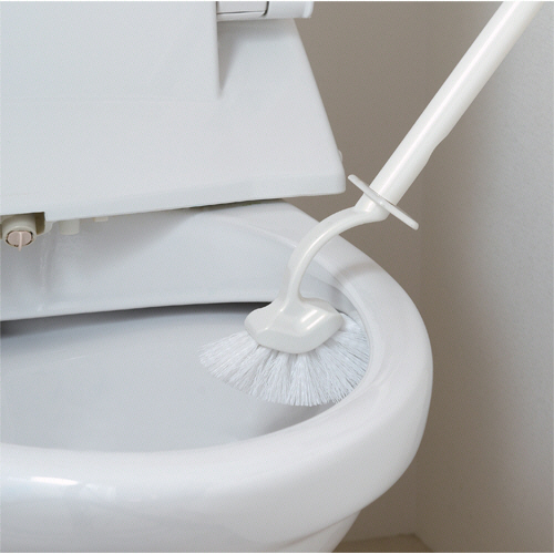 こばち 山崎産業 トイレブラシ ケース付き Satto ホワイト 135059 : べ