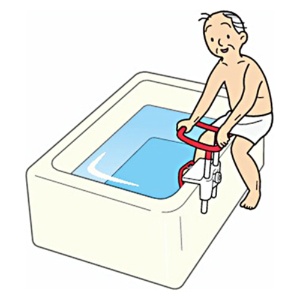 アロン化成　高さ調節付き浴槽手すり　ＵＳＴ－１３０Ｒ　ブルー　５３６－６１７　１台7