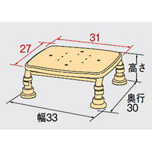 たのめーる】アロン化成 ステンレス製浴槽台R(あしぴた) ミニ15-20