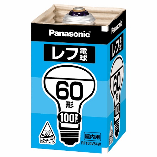 パナソニック　レフ電球　屋内用　６０Ｗ形　Ｅ２６口金　ホワイト　ＲＦ１００Ｖ５４Ｗ／Ｄ　１個1