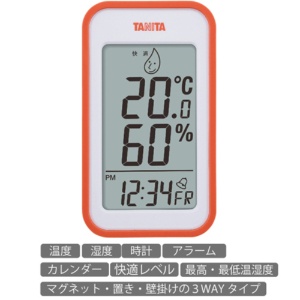 タニタ　デジタル温湿度計　オレンジ　ＴＴ５５９ＯＲ　１個4