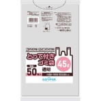 日本サニパック　とって付きゴミ袋　透明　４５Ｌ　０．０３０ｍｍ　増量　Ｙ－５３　１パック（５０枚）