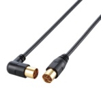 エレコム　アンテナケーブル　Ｌ型－ストレート　ブラック　３ｍ　ＲｏＨＳ指令準拠（１０物質）　ＡＶ－ＡＴＬＳ３０ＢＫ　１本