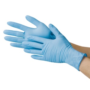 川西工業　ニトリル使いきり手袋　パウダーフリー　ブルー　Ｓ　＃２０４１　１箱（１００枚）2