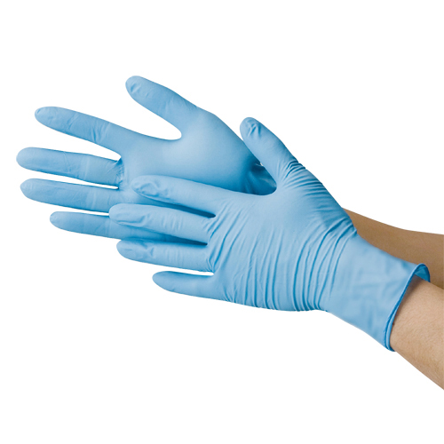 たのめーる】川西工業 ニトリル極薄手袋 粉なし ブルー L #2041 1箱