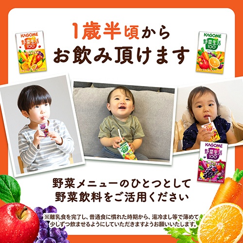 カゴメ　野菜生活１００　３種アソート　１００ｍＬ　紙パック　１ケース（１２本：各種４本）5