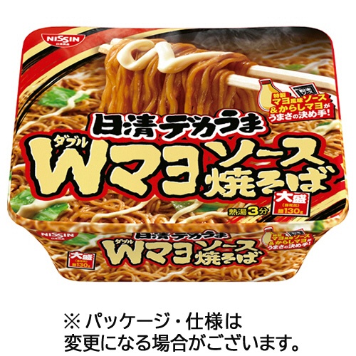 日清食品　日清デカうま　Ｗマヨソース焼そば　１５３ｇ　１ケース（１２食）1