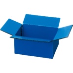 ＴＡＮＯＳＥＥ　プラスチックダンボール　ブルー　有効内寸２６４×１９６×１１５ｍｍ　１セット（１０枚）