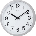 リズム　デイリー　クオーツ掛時計　フラットフェイスＤＮ　シルバーメタリック（文字盤：ホワイト）　４ＫＧＡ０６ＤＮ１９　１台