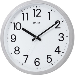 リズム　デイリー　クオーツ掛時計　フラットフェイスＤＮ　シルバーメタリック（文字盤：ホワイト）　４ＫＧＡ０６ＤＮ１９　１台1