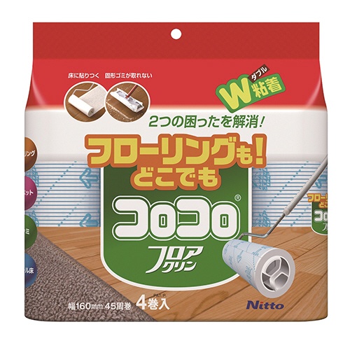 ニトムズ　コロコロフロアクリン　スペアテープ　幅１６０ｍｍ×４５周巻　Ｃ４３５４　１パック（４巻）1