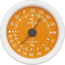 タニタ　アナログ温湿度計　オレンジ　ＴＴ－５１５－ＯＲ　１個