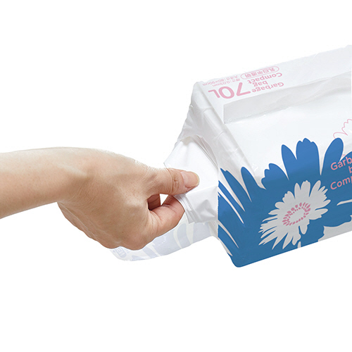 たのめーる】TANOSEE ゴミ袋 コンパクト 乳白半透明 90L 1パック(50枚