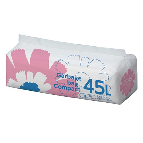 ＴＡＮＯＳＥＥ　ゴミ袋　コンパクト　透明　４５Ｌ　１パック（５０枚）1