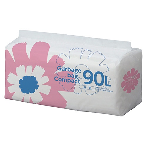 ＴＡＮＯＳＥＥ　ゴミ袋　コンパクト　透明　９０Ｌ　１パック（５０枚）1