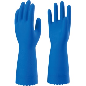 ショーワグローブ　塩化ビニール手袋　耐油厚手　裏毛付　Ｍ　ブルー　ＮＯ１７０Ｍ　１双