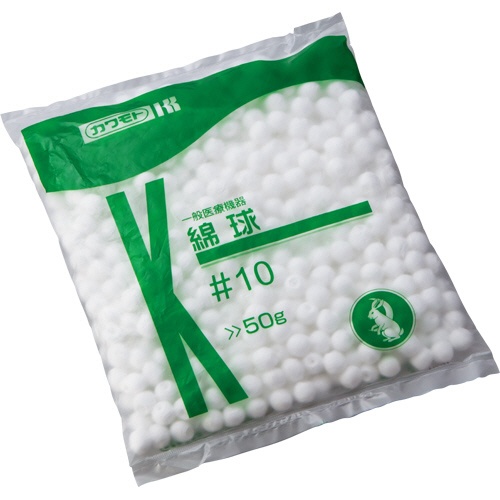 カワモト　綿球　＃１０　５０ｇ　０２３－３０００００－００　１パック1