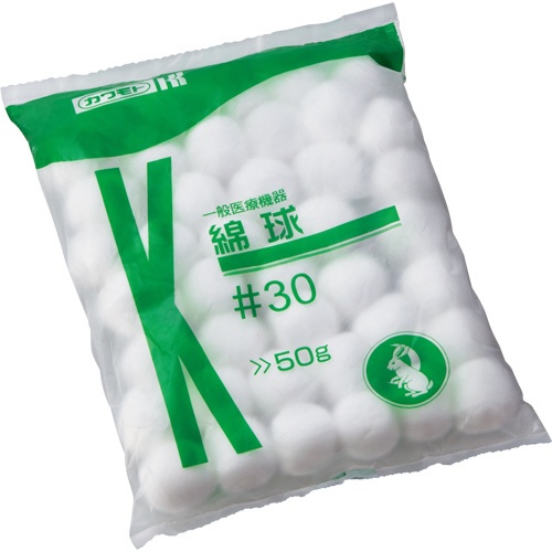 カワモト　綿球　＃３０　５０ｇ　０２３－３００００４－００　１パック1